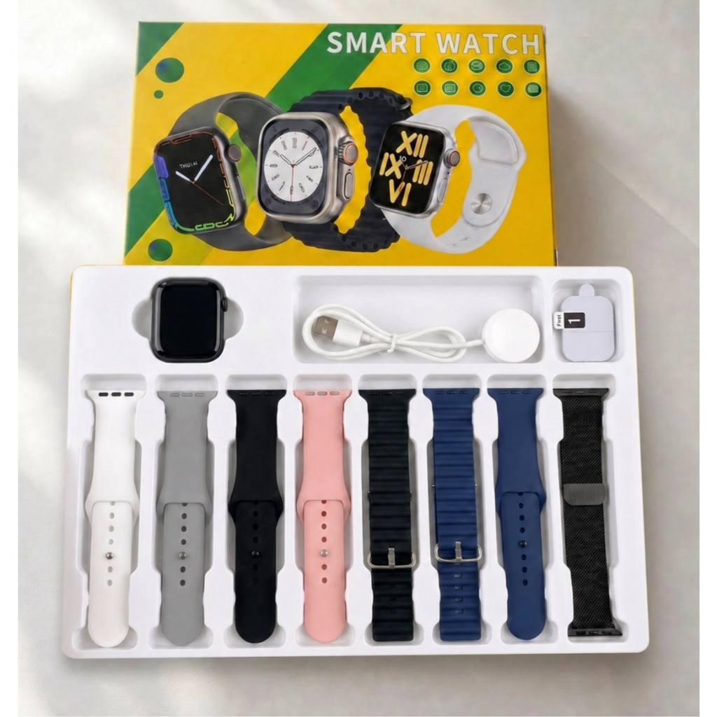 Smartwatch Esportivo Bluetooth Novo Kit com Múltiplas Pulseiras Monitoramento de Frequência Cardíaca Envio de São Paulo