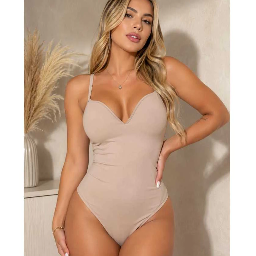 Body Feminino alcinha com Bojo e Fecho Bodi SUPLEX liso Verão