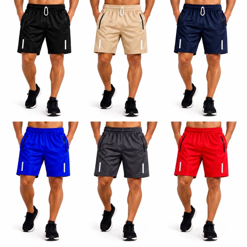 Kit 06 Bermudas Masculinas Básicas Lisas Diversas Cores + Pronta Entrega + Envio Imediato