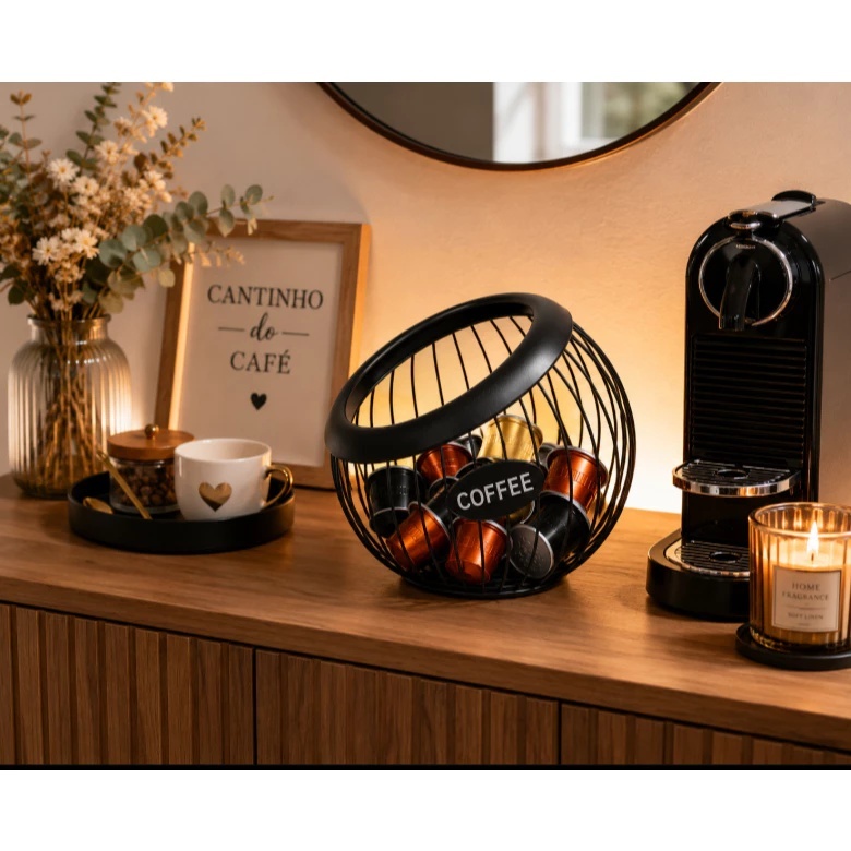 Organizador Porta Cápsulas Café Nespresso Dolce Gusto Cantinho do Café Decorativo 20cmX18cm