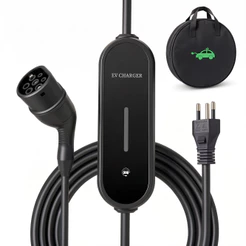 Carregador Portátil EV 7kW/3,5kW com Adaptador Azul | Bivolt 127V/220V | Cabo Cobre Puro 5m TPE | IP54