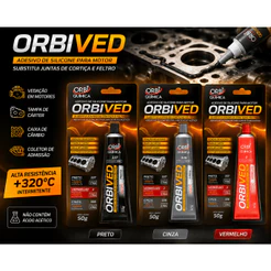 Cola Adesivo Silicone Para Juntas Alta Temperatura Orbived 50g Orbi Quimica