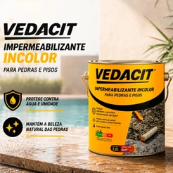 Impermeabilizante Incolor de Pedras Naturais Impermeabiliza Mármores e Granitos Vedacit 3,6l