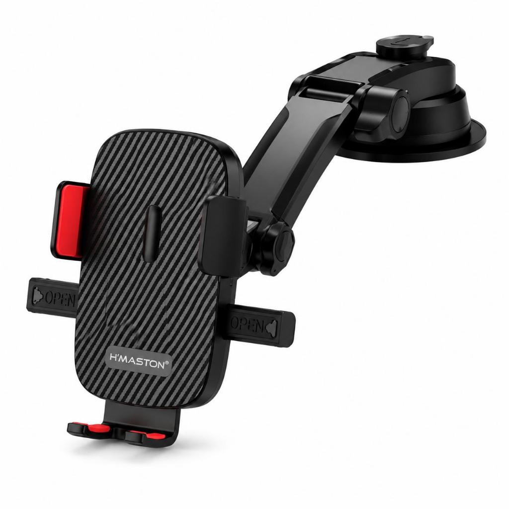 Suporte Veicular Para Celular Himaston CJ79 Universal Com Ventosa Rotação 360 Graus Ajuste Automático Smartphone top