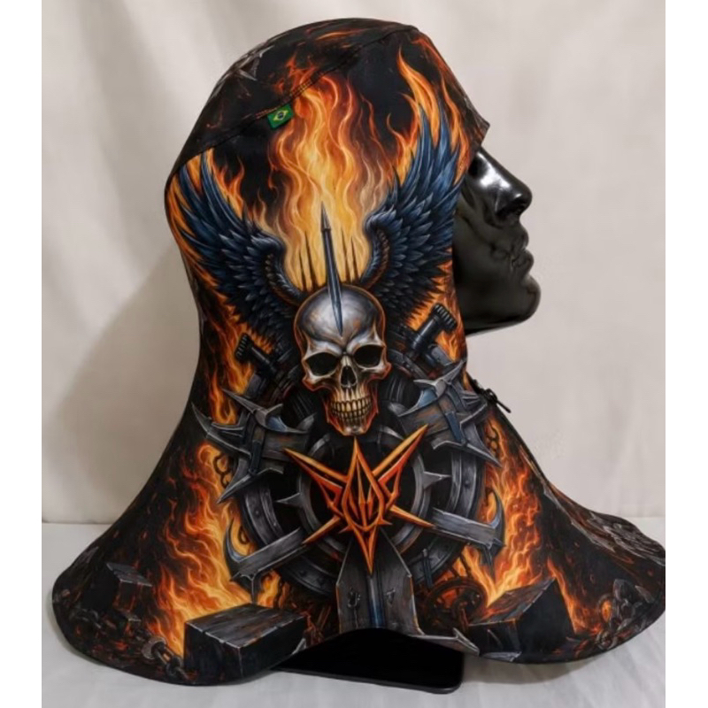 🔥Balaclava Capuz Exclusiva Soldador com fechamento em ziper e botão🔥