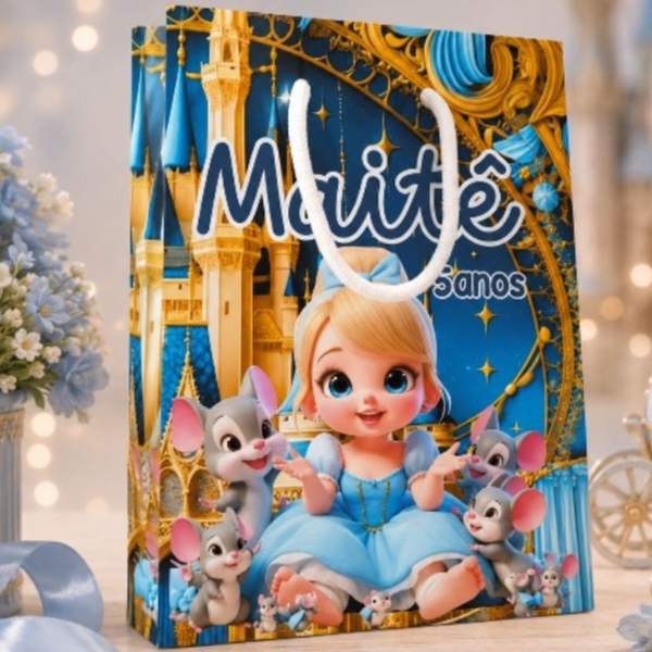 Sacolinhas Personalizadas M || Cinderela (PEGUE E MONTE)