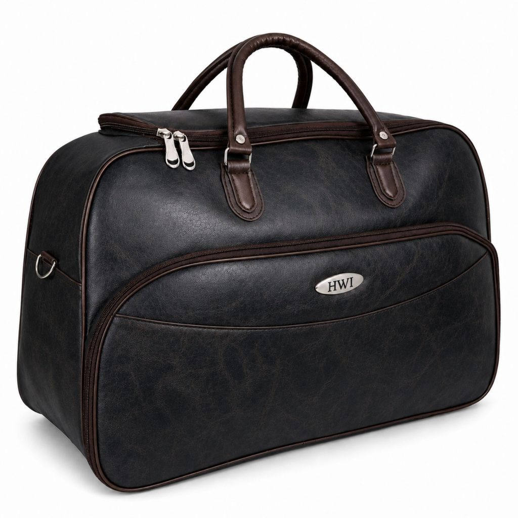 Mala viagem Bolsa feminina masculina grande em couro sintético bagagem de bordo