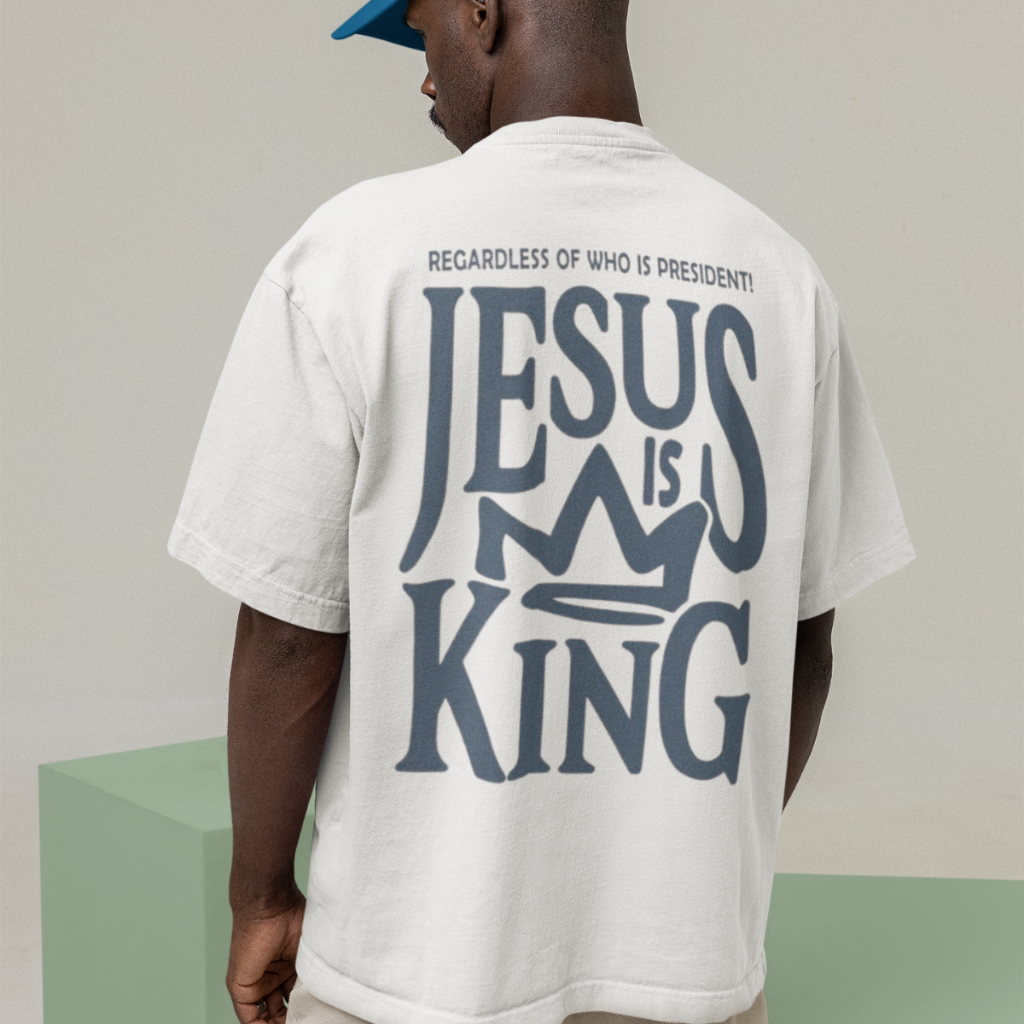 Camiseta Oversized Masculino/Feminino Academia Larga Streetwear Oversize Algodão Cristã Jesus King