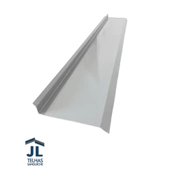Rufo Externo Galvanizado 1 Metro para Telhado - Calha Anti Infiltração - Chapa Galvanizada Proteção Chuva