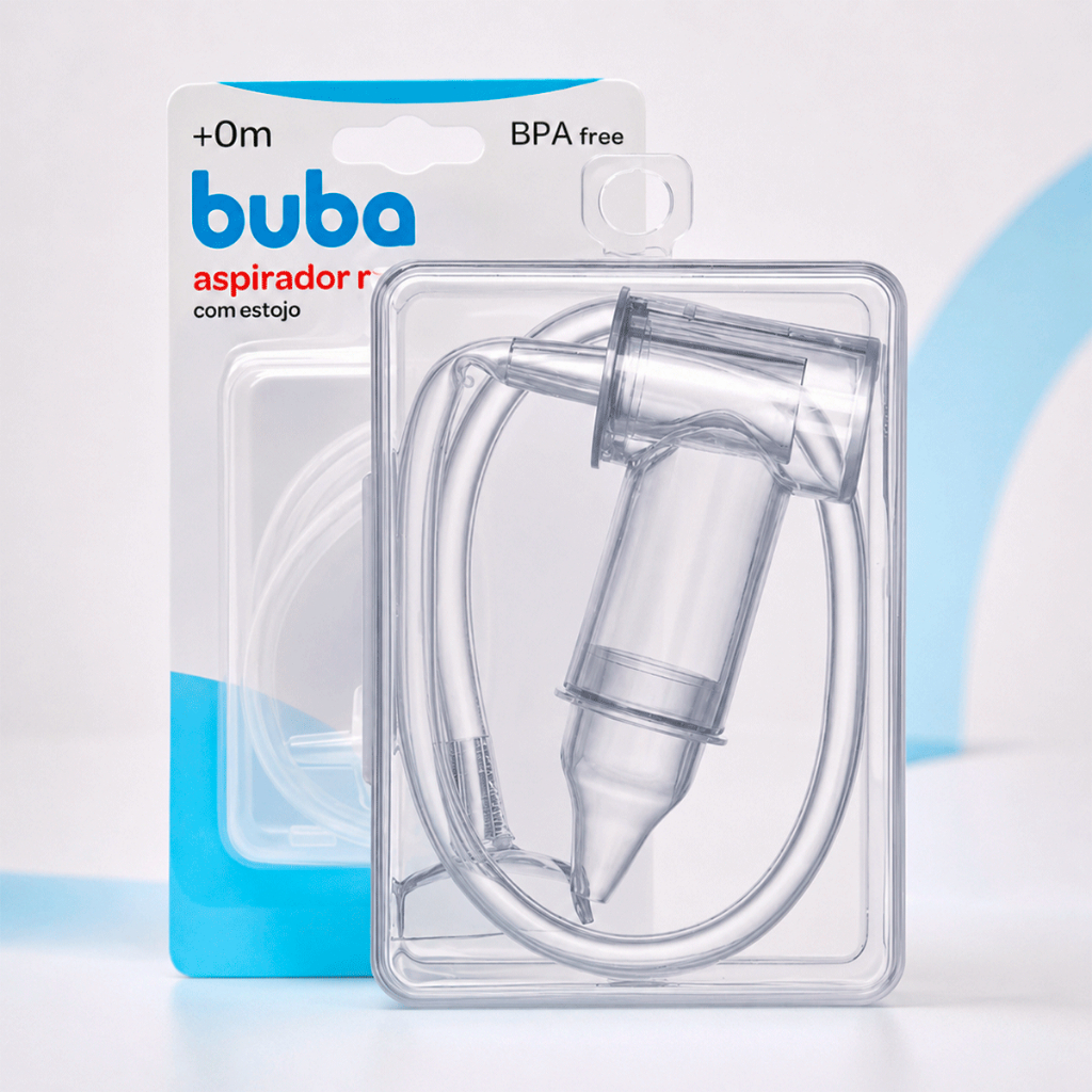 Aspirador Nasal Com Estojo Sucção Com Ponta Nariz Entupido Alivio Estojo Higiênico Infantil Bebê