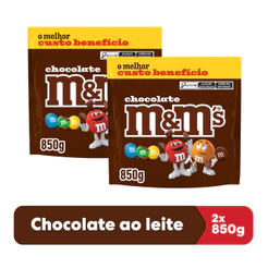 Kit com 2 und Confeito De Chocolate Ao Leite 850g M&m's Mms