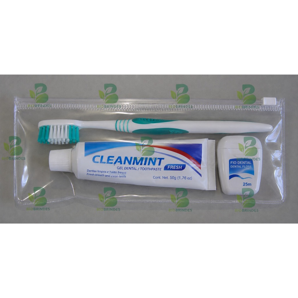 Estojo Zip Transparente para Kit Organizador 22x9cm (10, 20 ou 50 unidades)