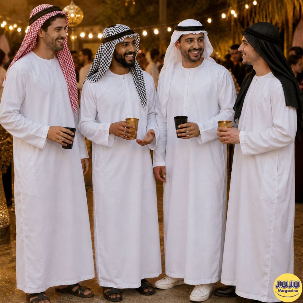 Roupa De Sheik Àrabe Catar Com Hijab Tunica