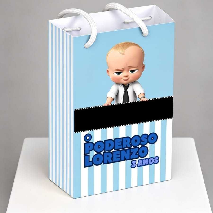 Sacolinha Personalizada O PODEROSO CHEFINHO - PEGUE E MONTE | Lembrancinhas Mimos Festa Infantil