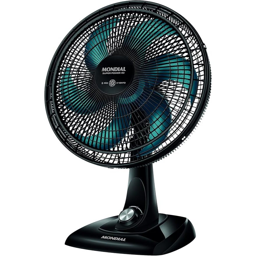 Ventilador de Mesa 40cm Mondial Preto Super Power VSP-40-B 140W 220V