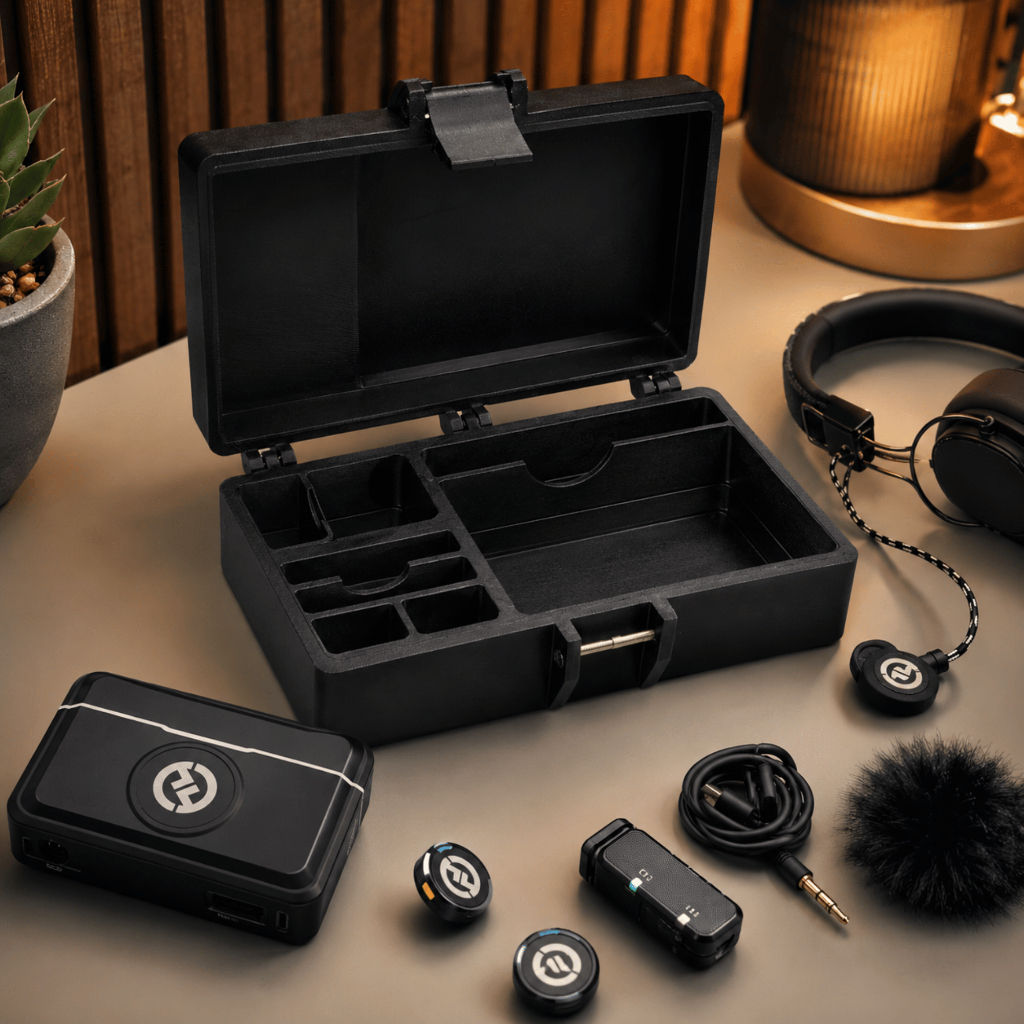 Case Caixa Estojo Para Organizar Microfone Hollyland Lark M2 Caixa protetora
