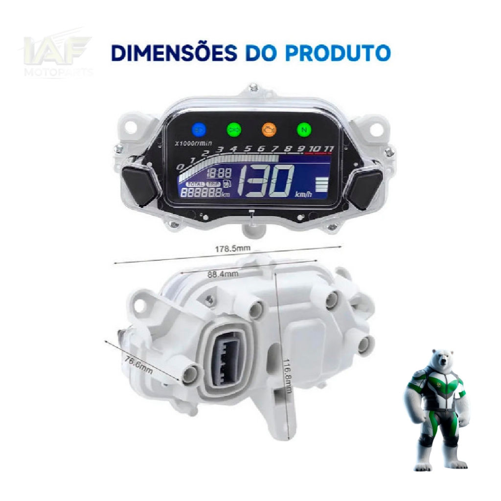 Painel Completo Moto Honda Blackout Fan160 / Titan160 2015 Á 2022 ESD EX