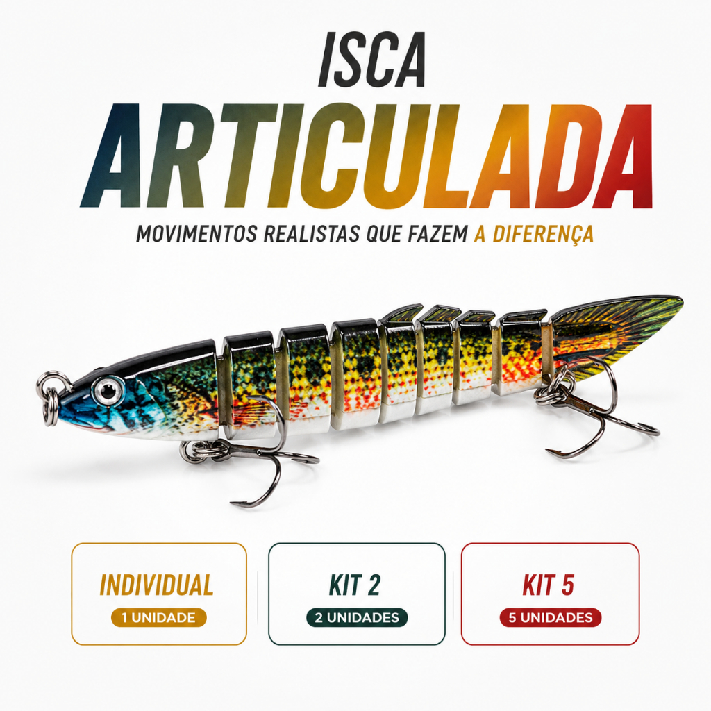 Isca Artificial Tuvira Articulada Tucunaré Dourado Pirarara