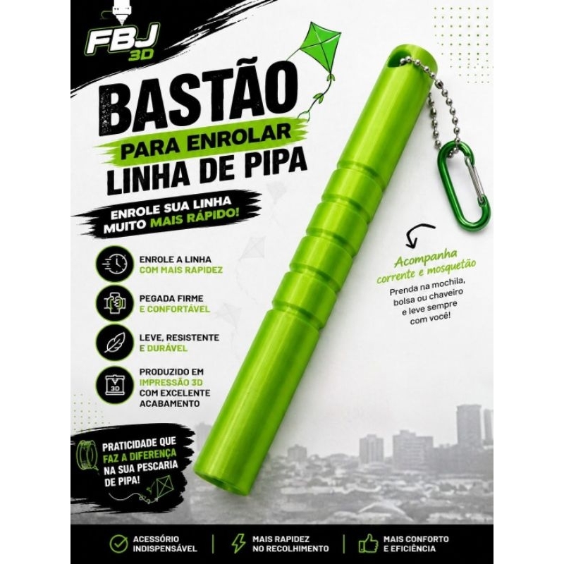 Bastão para Enrolar Linha de Pipa (kit com 2)