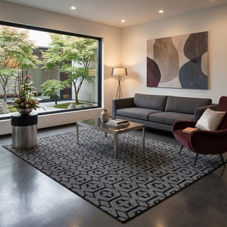 Tapete Para Sala 2,00x2,50 Fácil De Limpar - Cinza CNM
