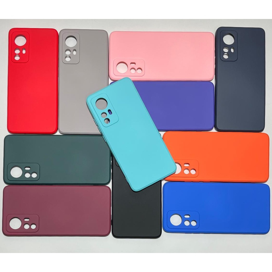 Capa Protetora Para Xiaomi Mi 12 Silicone Proteção de Câmera Interior Aveludado Macia TPU Premium