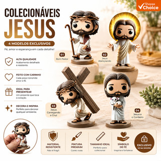 Boneco Colecionável Jesus Cristo Action Figure Com Caixa Decoração Religiosa Presente Cristão