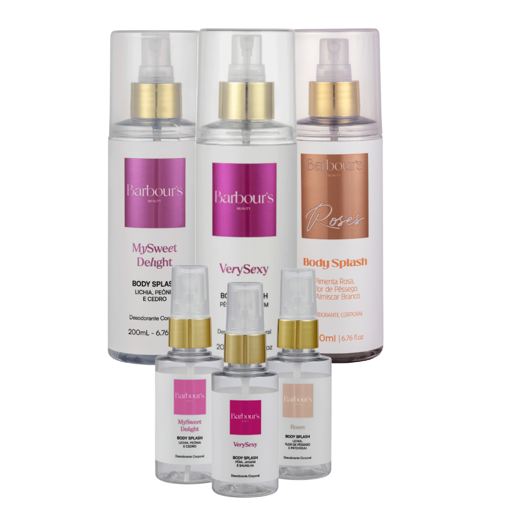 Kit Body Splash Delight Very Roses 200ml e Mini Delight Very Roses 55ml