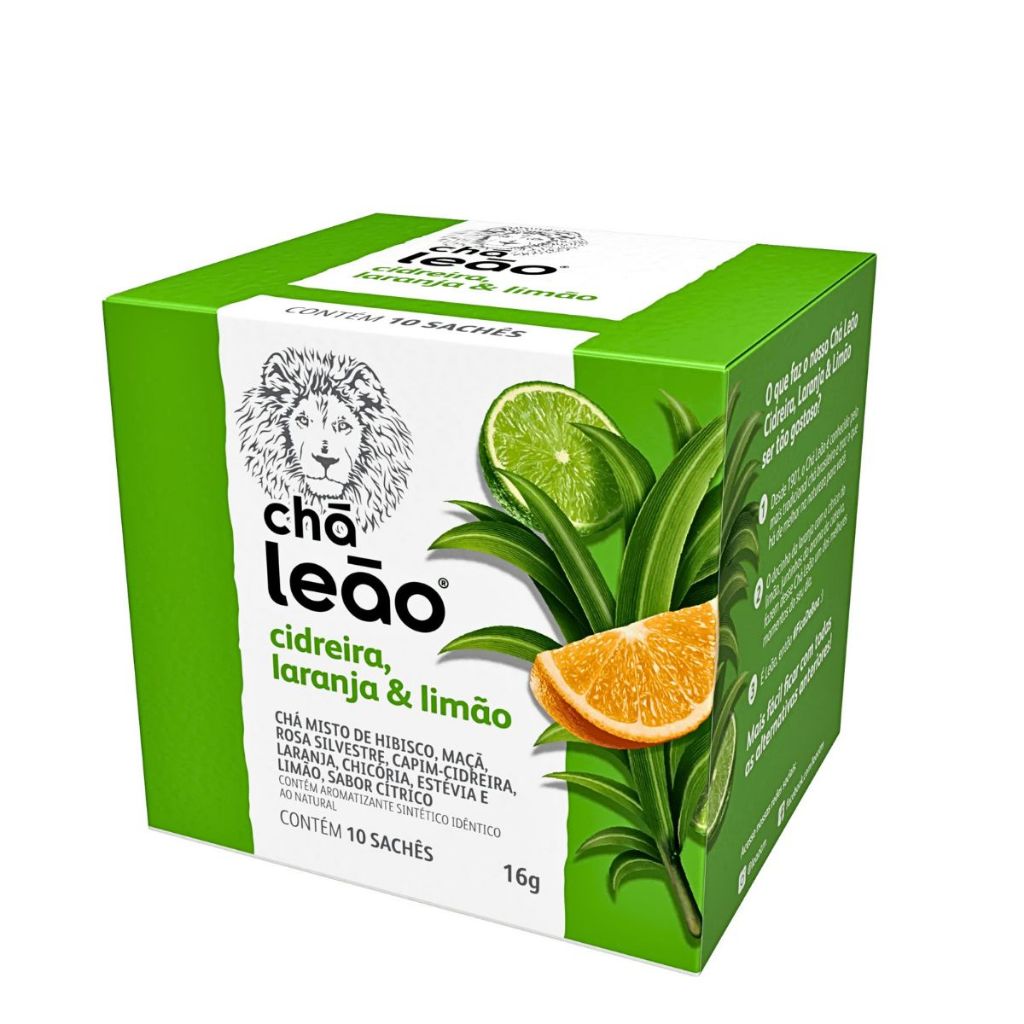 Chá Cidreira Laranja Limão Leão 10Sachês