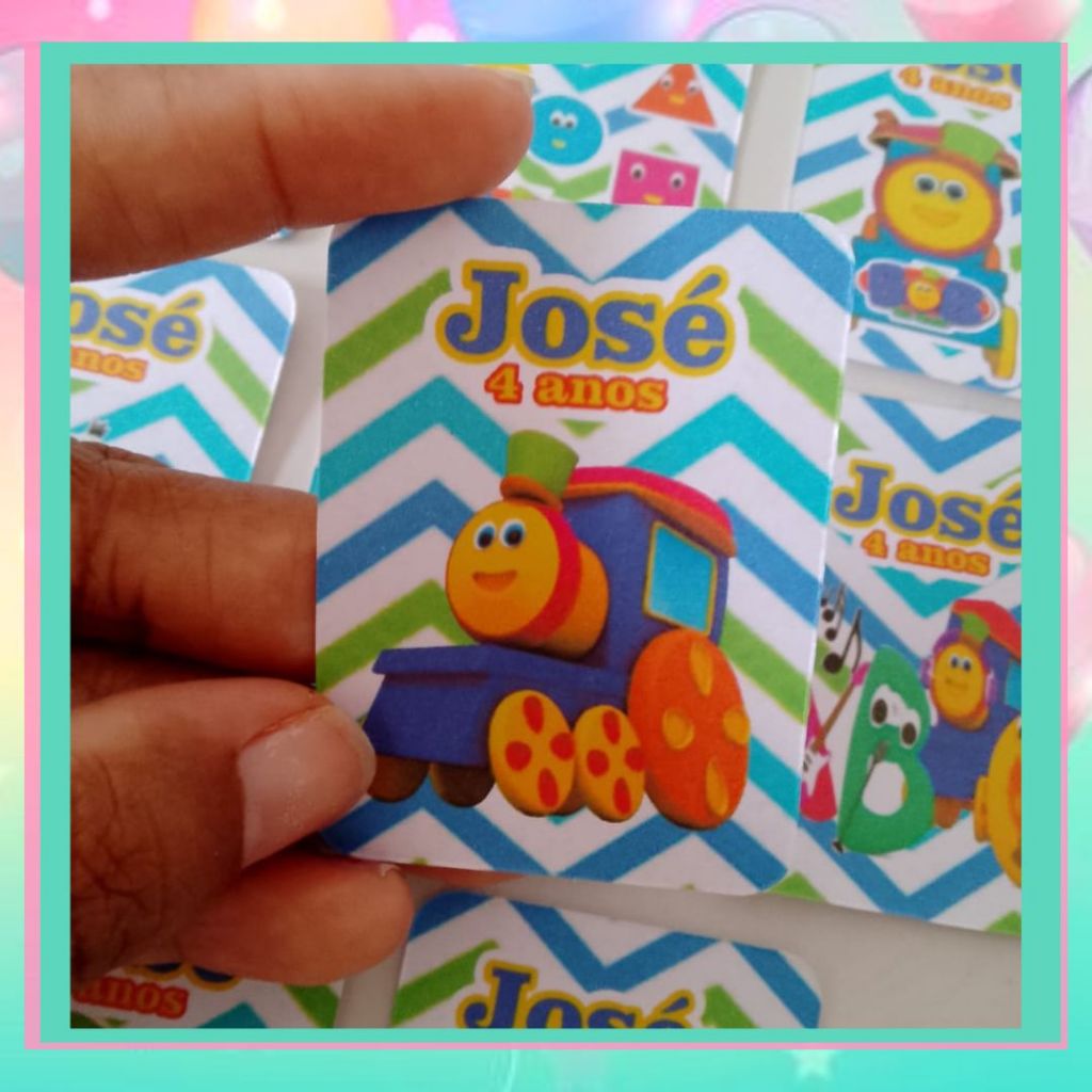 Jogo da Memória Bob Trem  Personalizado  aniversario Lembrancinha de Festa Infantil Divertida jogo educativo crianças