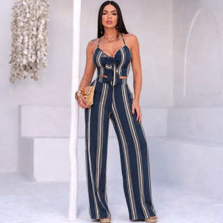 CONJUNTO CALÇA PANTALONA E CROPPED, Conjunto Feminino Elegante Social No DUNA Premium.