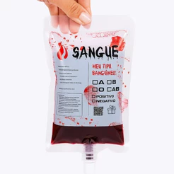 Bolsa de Sangue Falso Com Tampa Halloween - 6 unidades - Art Lille - Rizzo