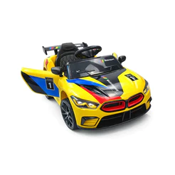 Carro Elétrico Infantil Bmw 6v Controle Remoto Led Amarelo - Toys Import Mc24422