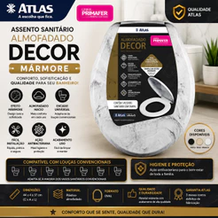 Assento Sanitário Mármore Almofadado Universal Primafer Atlas
