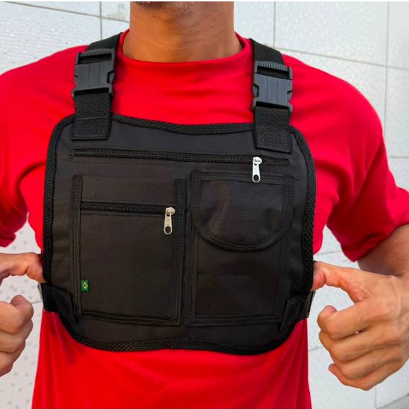 Bag Peitoral Motoqueiro motouber Impermeável Antifurto Masculina Transversal para Moto Viagem Dia a Dia