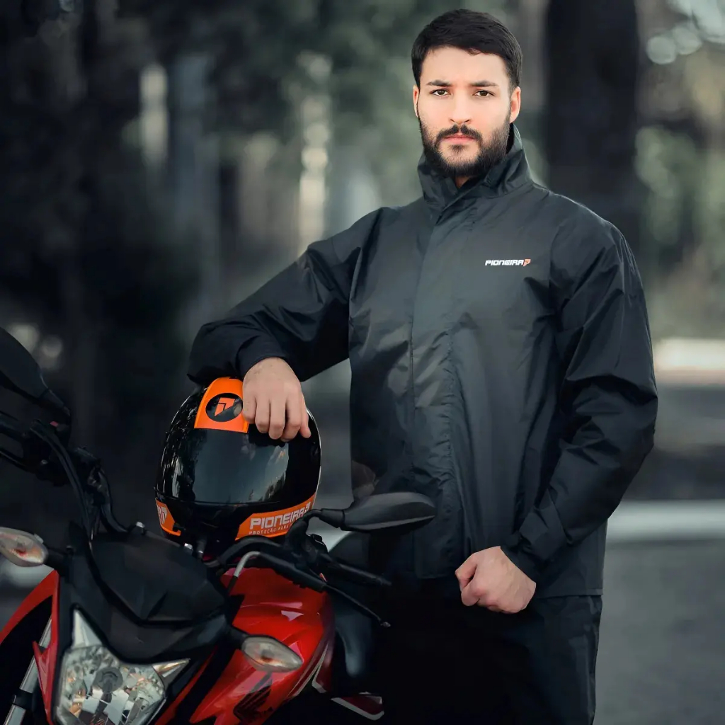Capa de Chuva Pioneira Nylon Urban Completa Masculino