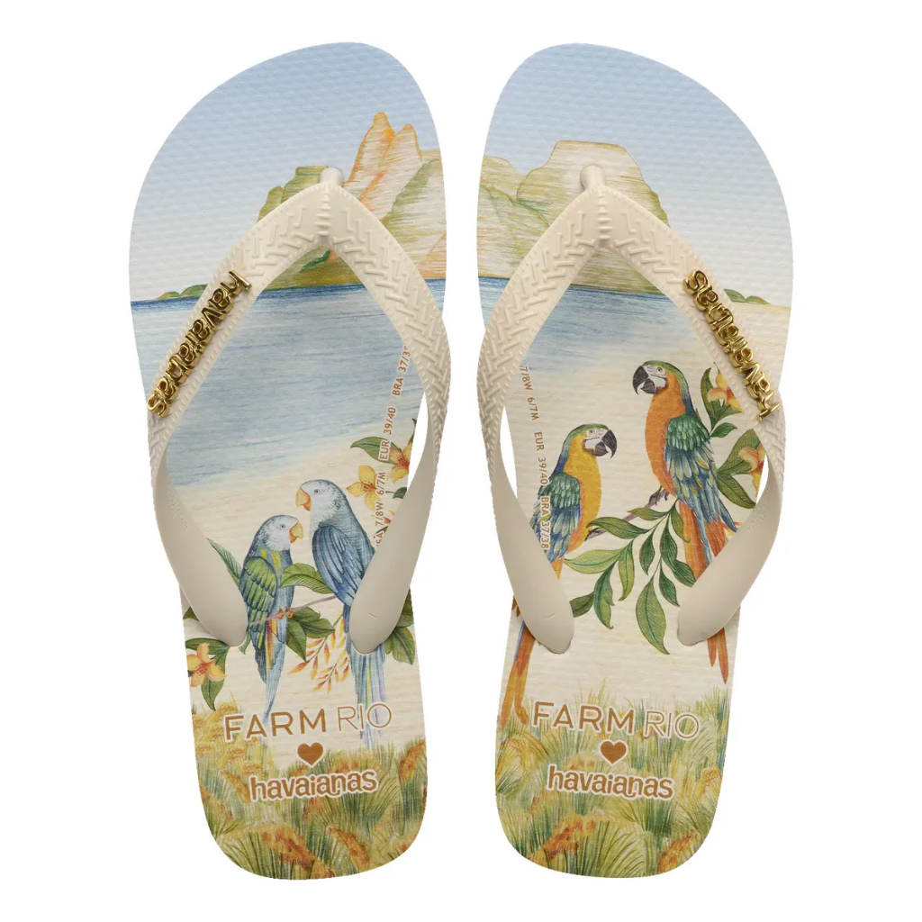 Chinelo Havaianas Farm Arara Lançamento