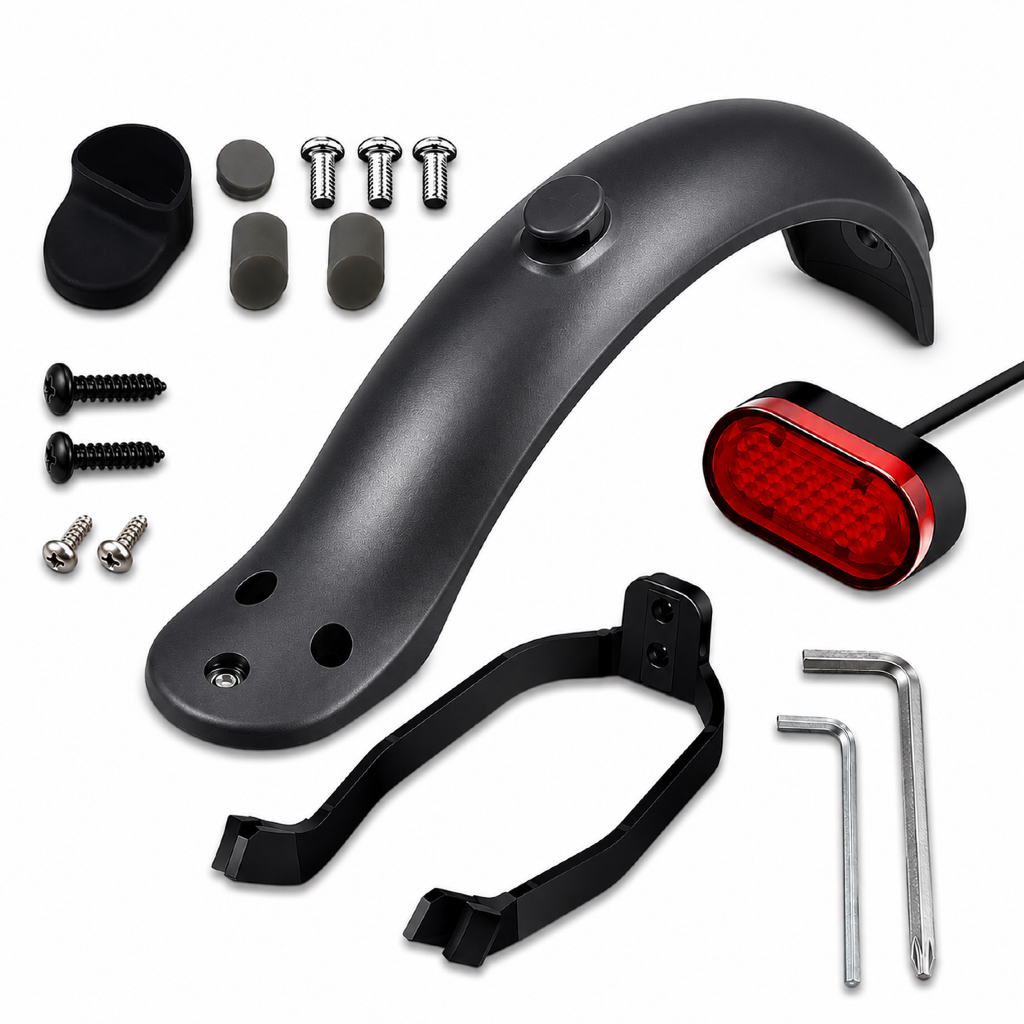 Kit Para-lama+suporte-peças Patinete Elétrico Foston, Xiaomi com LUZ de Freio