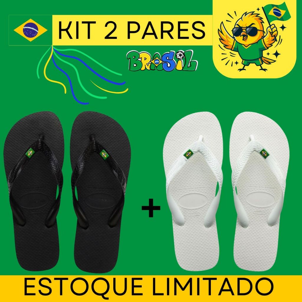 Chinelo Bandeira do Brasil Premium Unissex 100% Borracha SBR Resistente Confortável Durável Leve Estiloso Envio Imediato