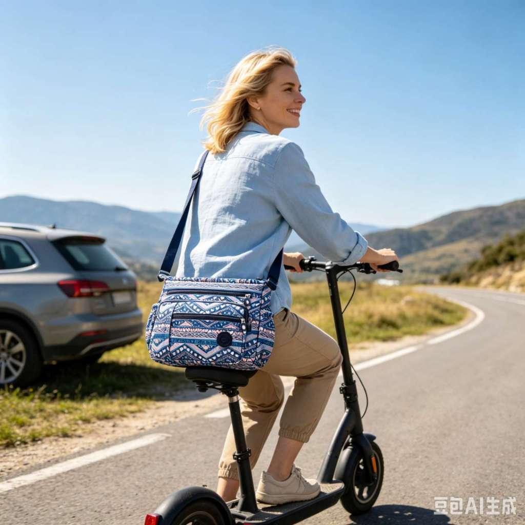 Bolsa Feminina Transversal Casual Impermeável Nylon Tiracolo