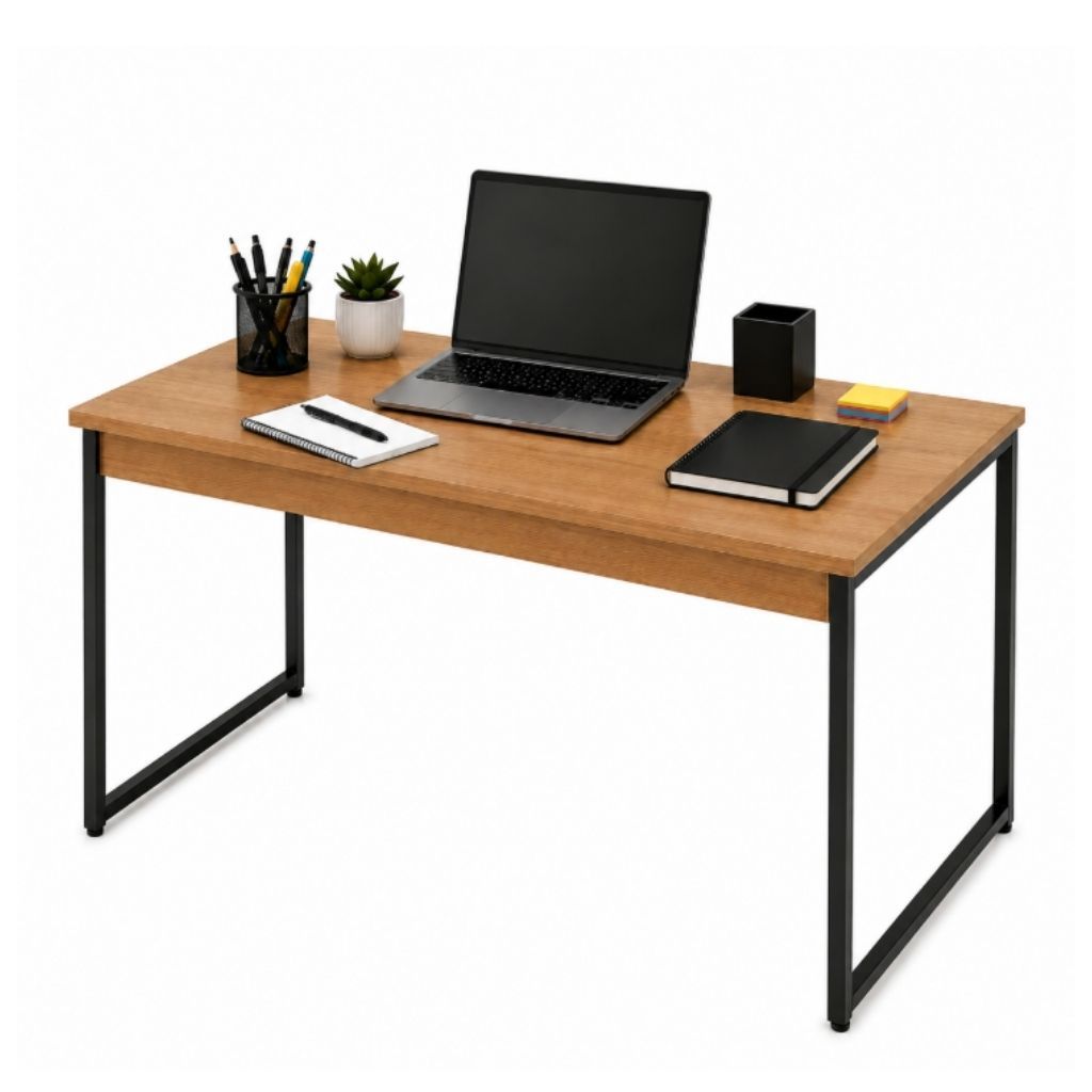 Mesa Escrivaninha Para Quarto 90x45cm MD e Aço Notebook Computador Escritório