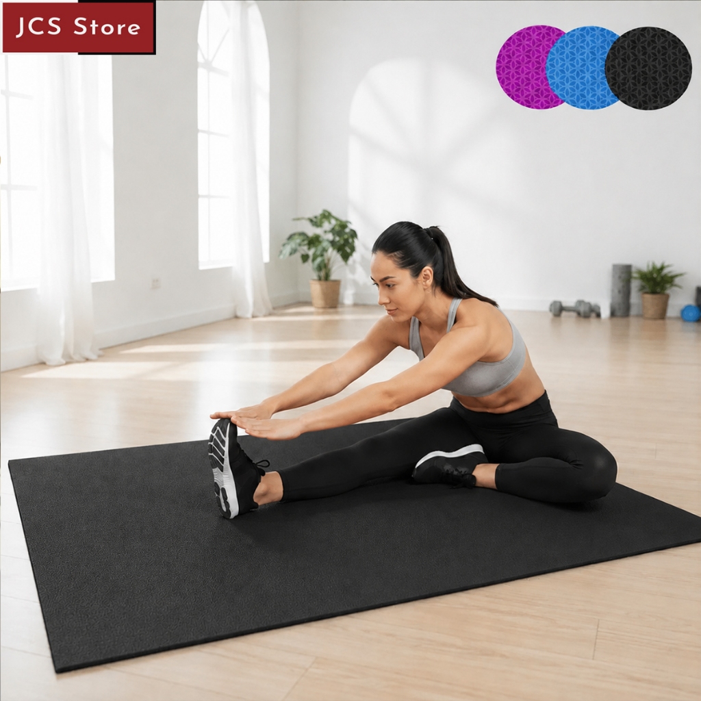 Colchonete Eva Grande 200 x 100 x 10mm Academia Tapete Yoga Pilates Ginástica Fitness Exercícios