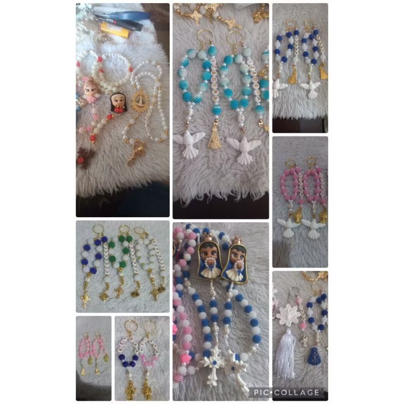 kits 30 mini tercos +2 tercos personalizados para lembrancinhas batizado crisma comunhão nascimento etc