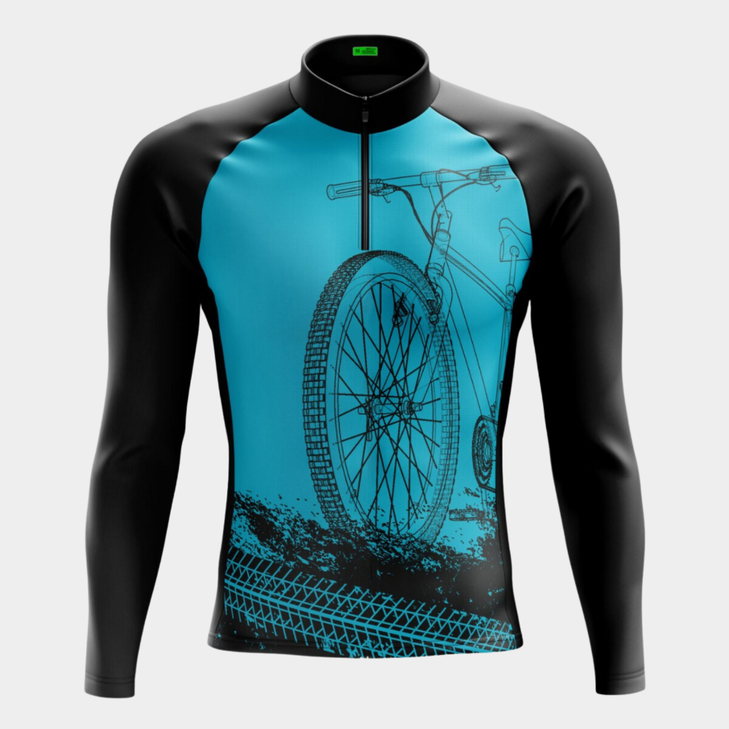 Camisa de Ciclismo Masculina Manga Longa Blusa Proteção Uv Roupa Bike Pedal