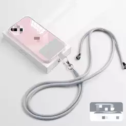 Cordão Fino Nylon de Pescoço Para Celular Universal Ajustável Segurança