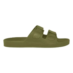 Sandália Chinelo Linus Vegana Unissex Slip On Palmilha Anatômica Antiderrapante Verde-musgo