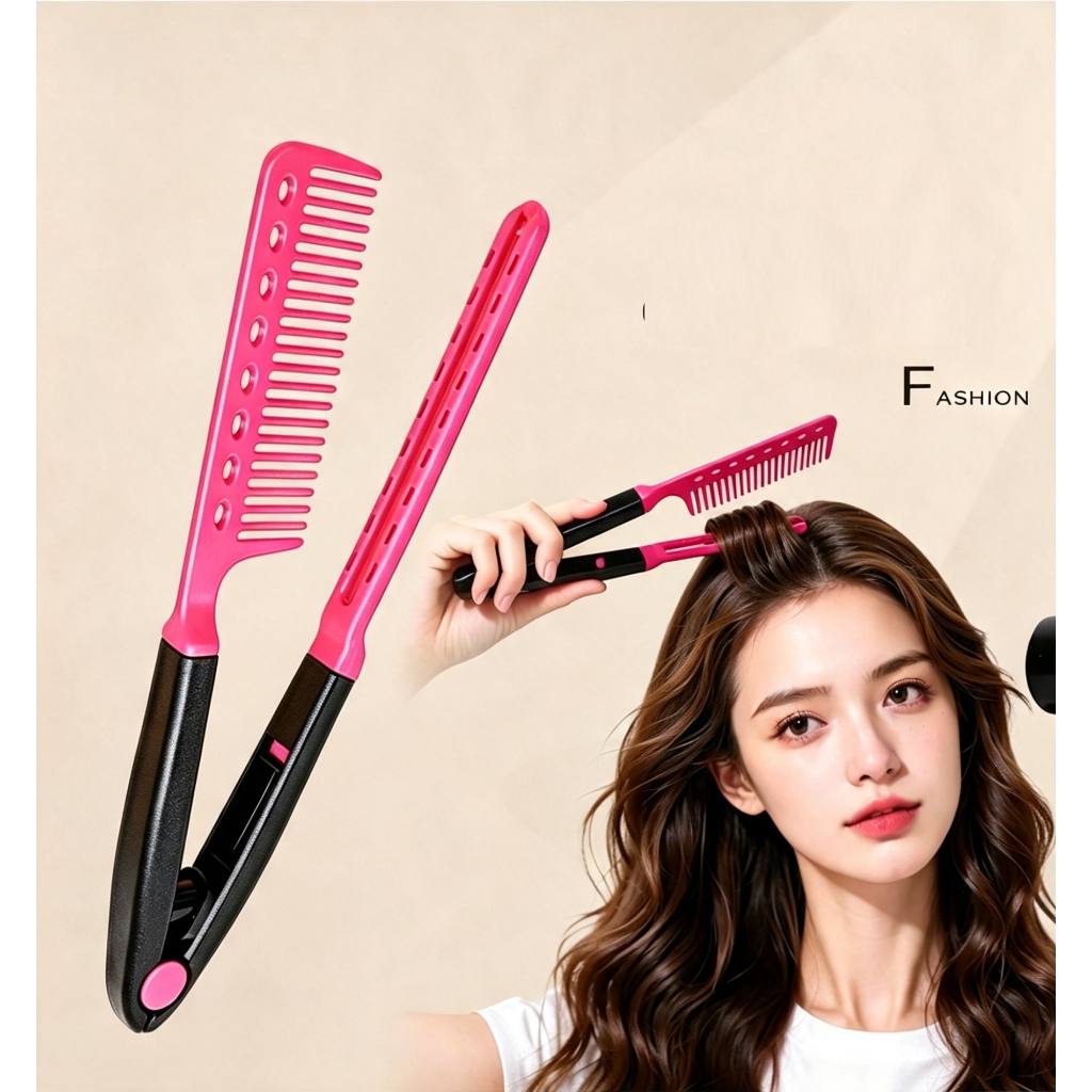 Pente Auxiliar para Chapinha e Prancha | Alisamento e Modelagem de Cabelo | Profissional para Mechas