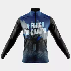 Camisa Masculina Agricultura Força do Campo Blusa Manga Longa Proteção UV