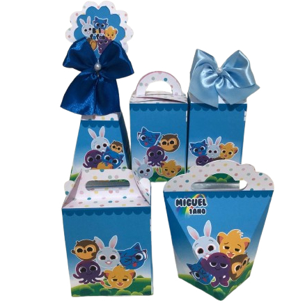 PEGUE E MONTE Kit de Caixinhas Personalizadas BOLOFOFOS Lembrancinhas Festa Mimos Infantil Aniversários