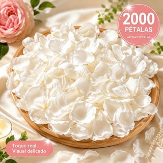 2000 Pétalas De Rosa Flores Artificiais Brancas Decoração Para Casamento Kit Romantico