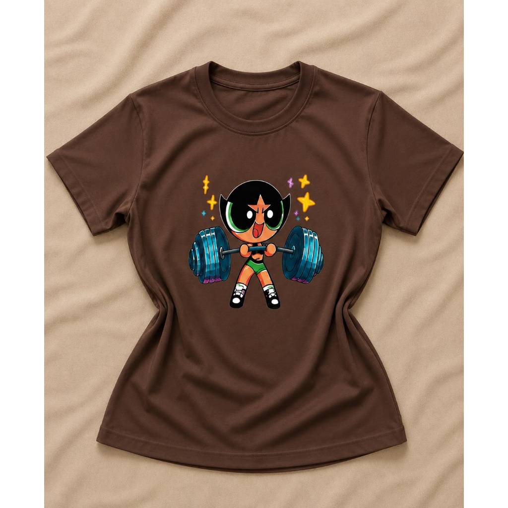 Camiseta T-Shirt Meninas Super Poderosas Docinho  Camisa 100% Algodão Feminina Treino Academia Florzinha Lindinha